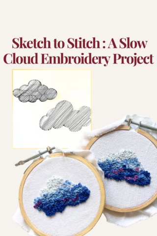 From Sketch to Stitch: A Slow Cloud Embroidery Project